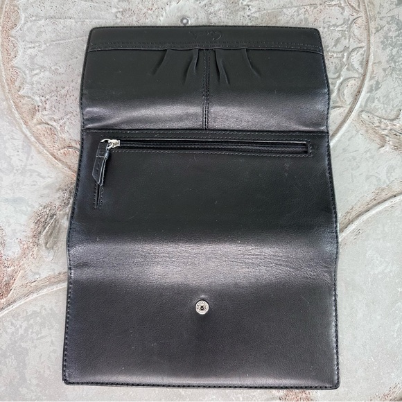 Coach Soho Pleated North South Tote F15045 And Trifold Wallet Set SV/Black - Picture 15 of 15